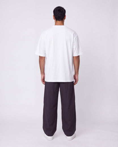 Pants- Linen balloon baggy Black
