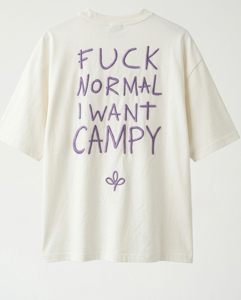 T-shirt FUCK NORMAL Purple