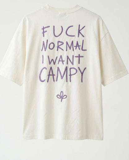 T-shirt FUCK NORMAL Purple