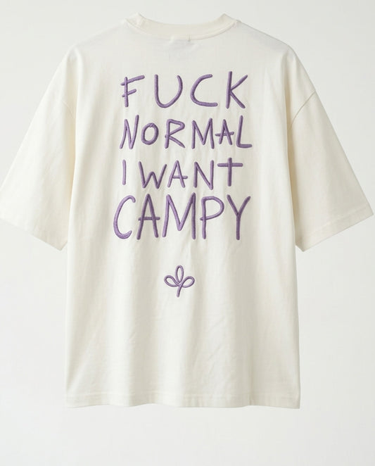 T-shirt FUCK NORMAL Purple