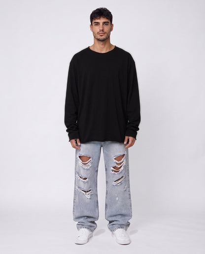 Long shirt- Liam Open Black
