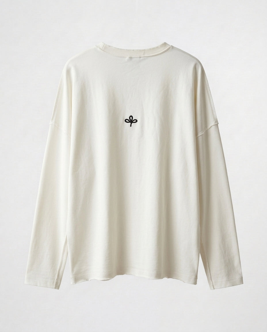 SHIRT- Raw Edge White