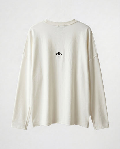 SHIRT- Raw Edge White