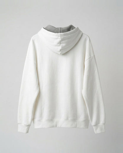 Set Hoodie- Frayed Pocket White