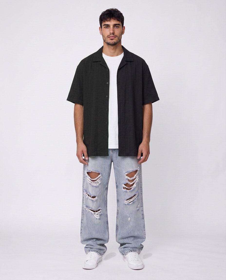 Shirt- Stripes Black