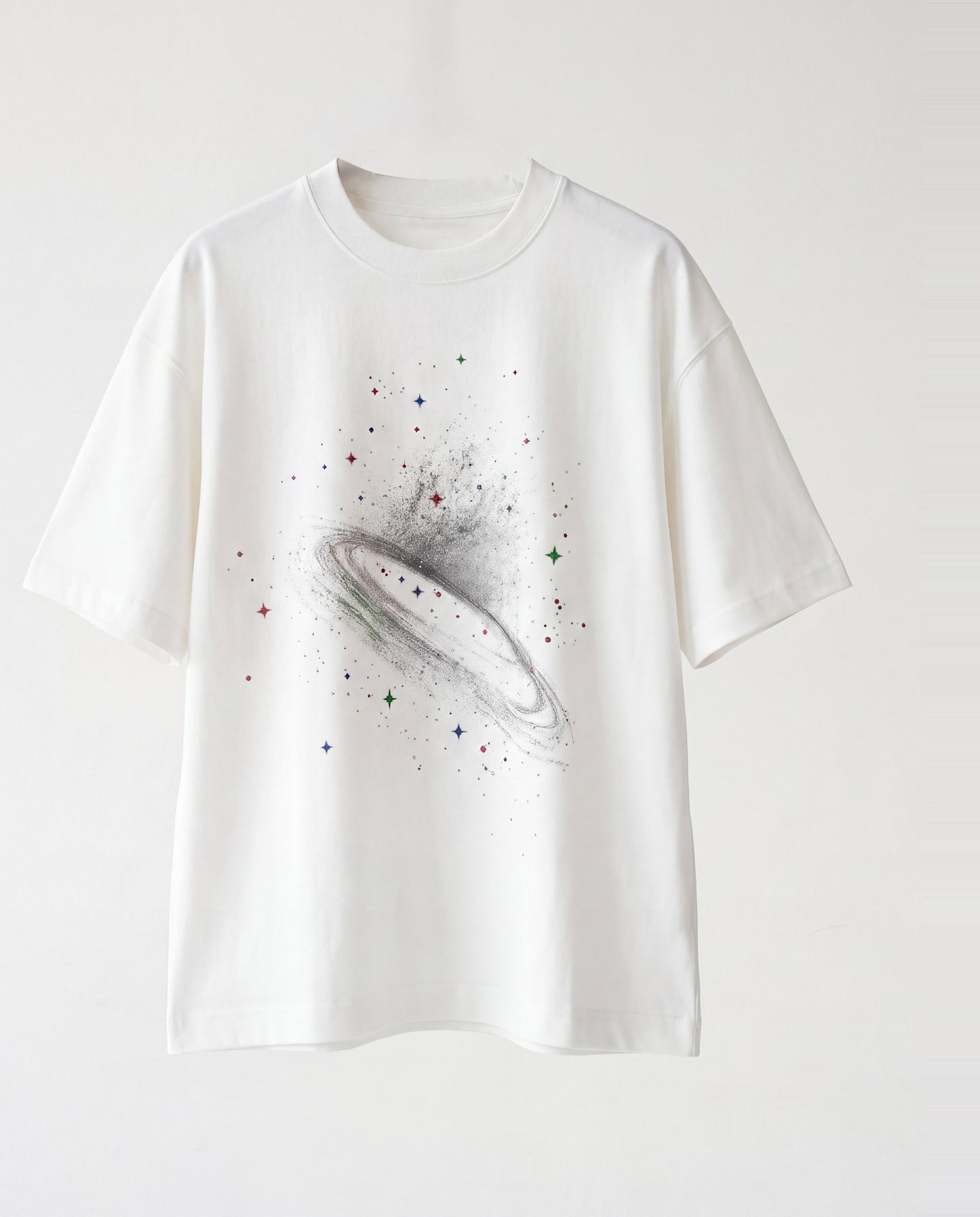 T-shirt- Oversize Space White