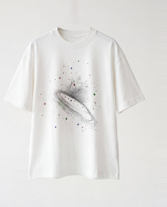 T-shirt- Oversize Space White
