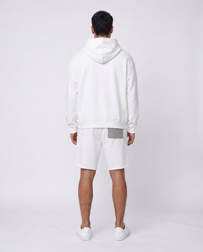Short - Set Frayed Pocket White
