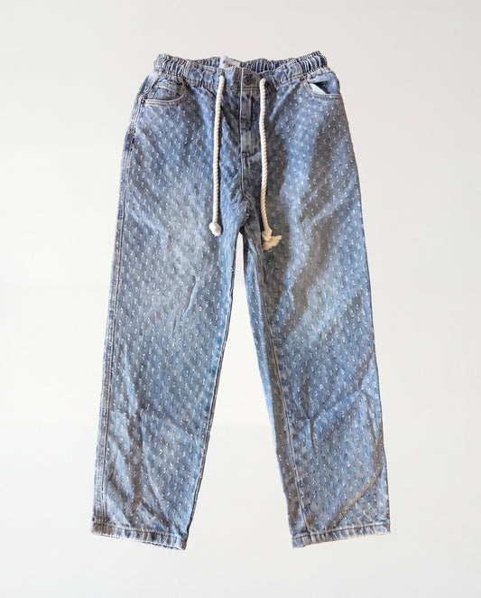 Jeans Lines Texture Rubber Blue