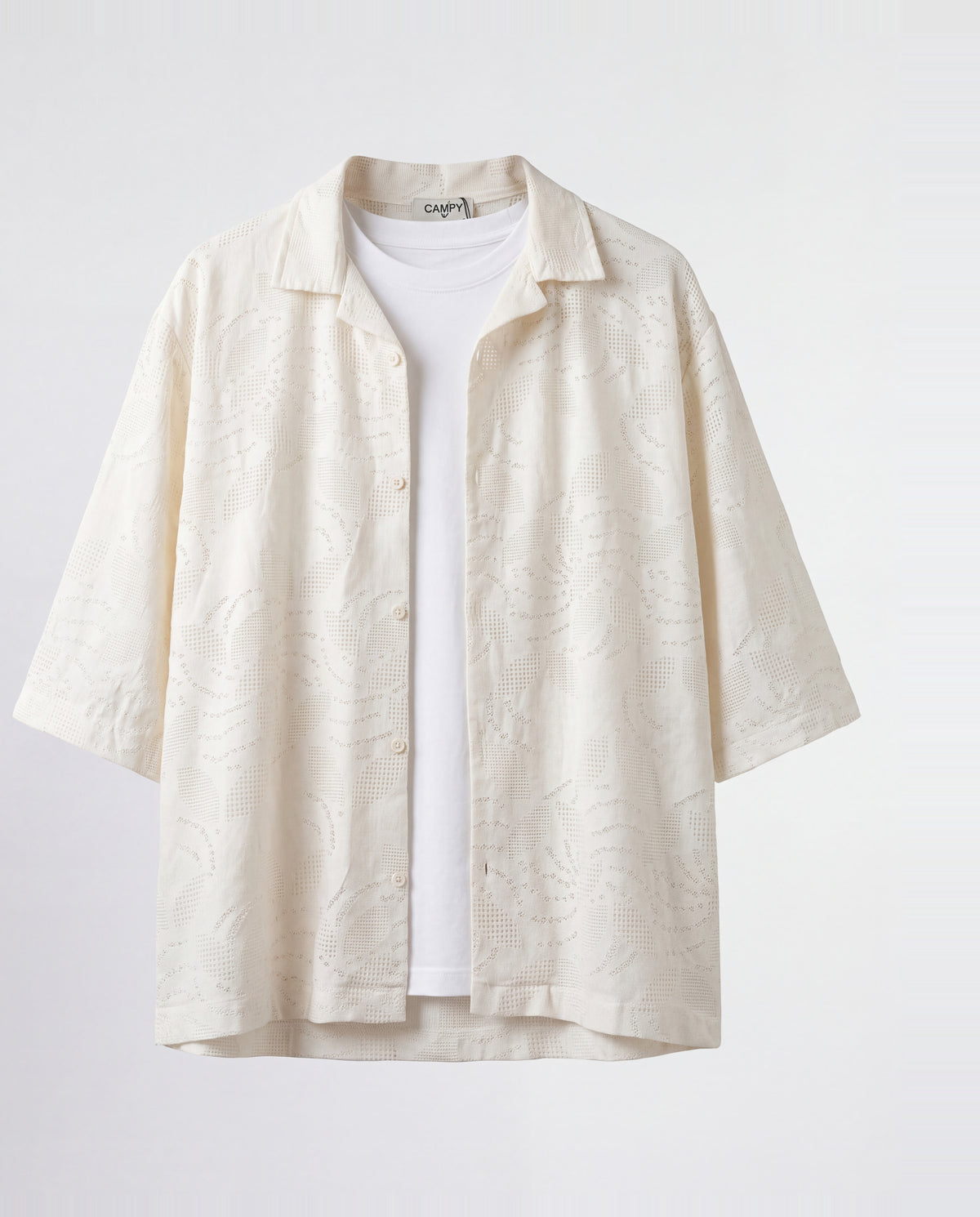 Shirt- Flower Beige