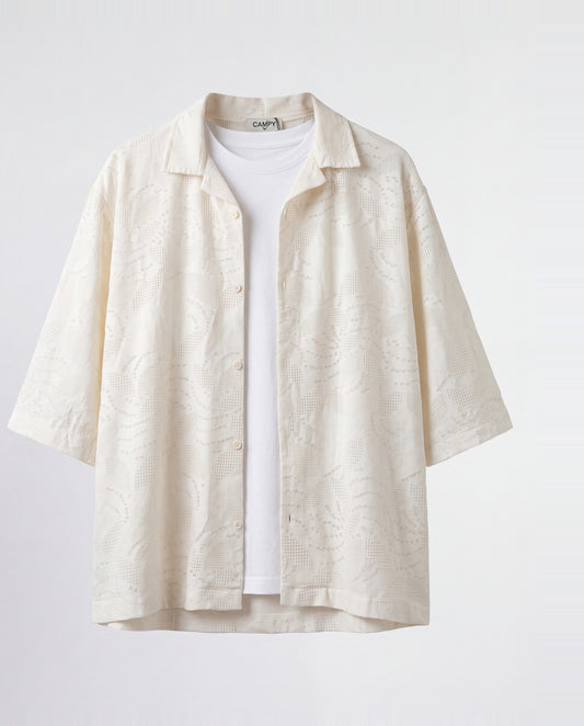 Shirt- Flower Beige