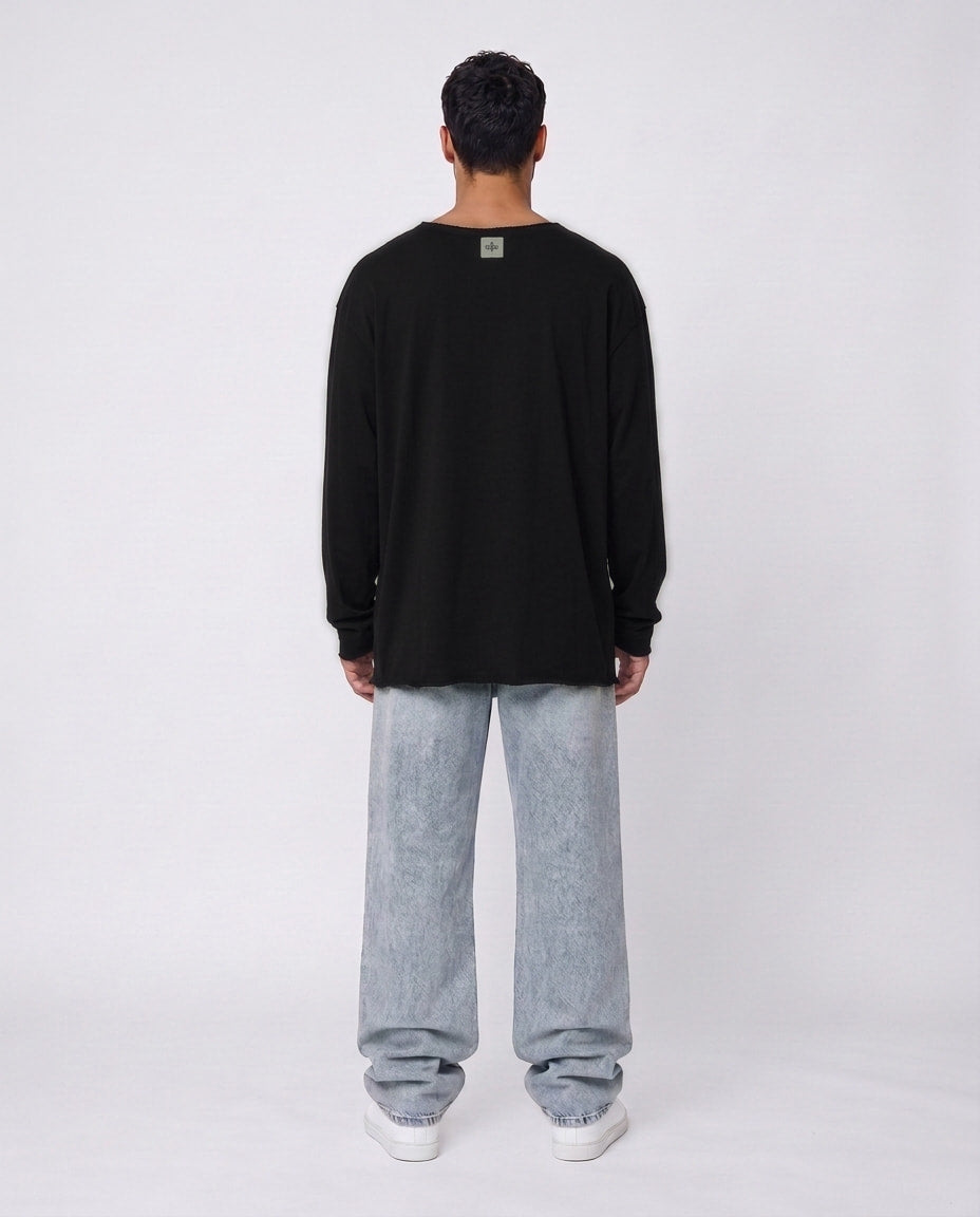 Long shirt- Liam Open Black