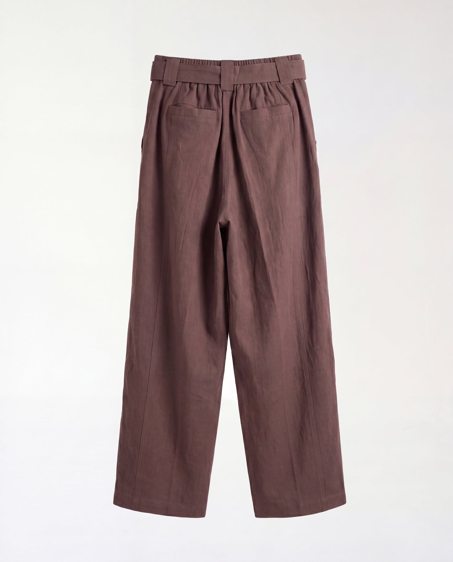 Pants- Linen balloon baggy Brown