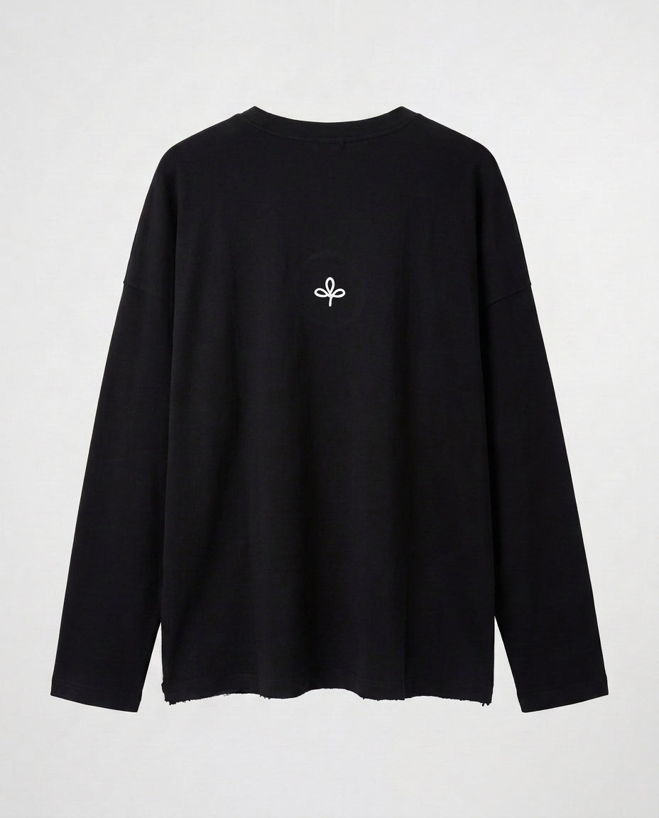 SHIRT- Raw Edge Black