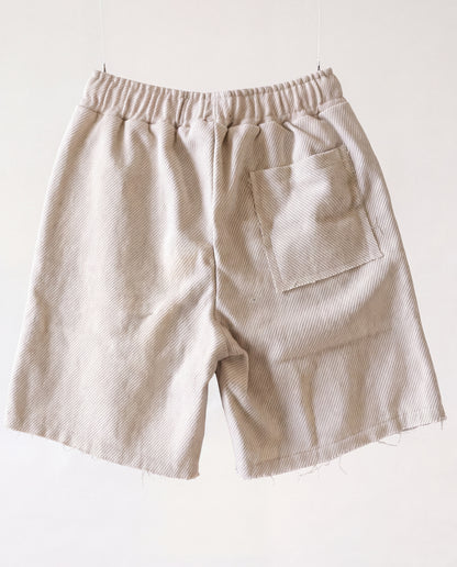 Short - Lines White and beige