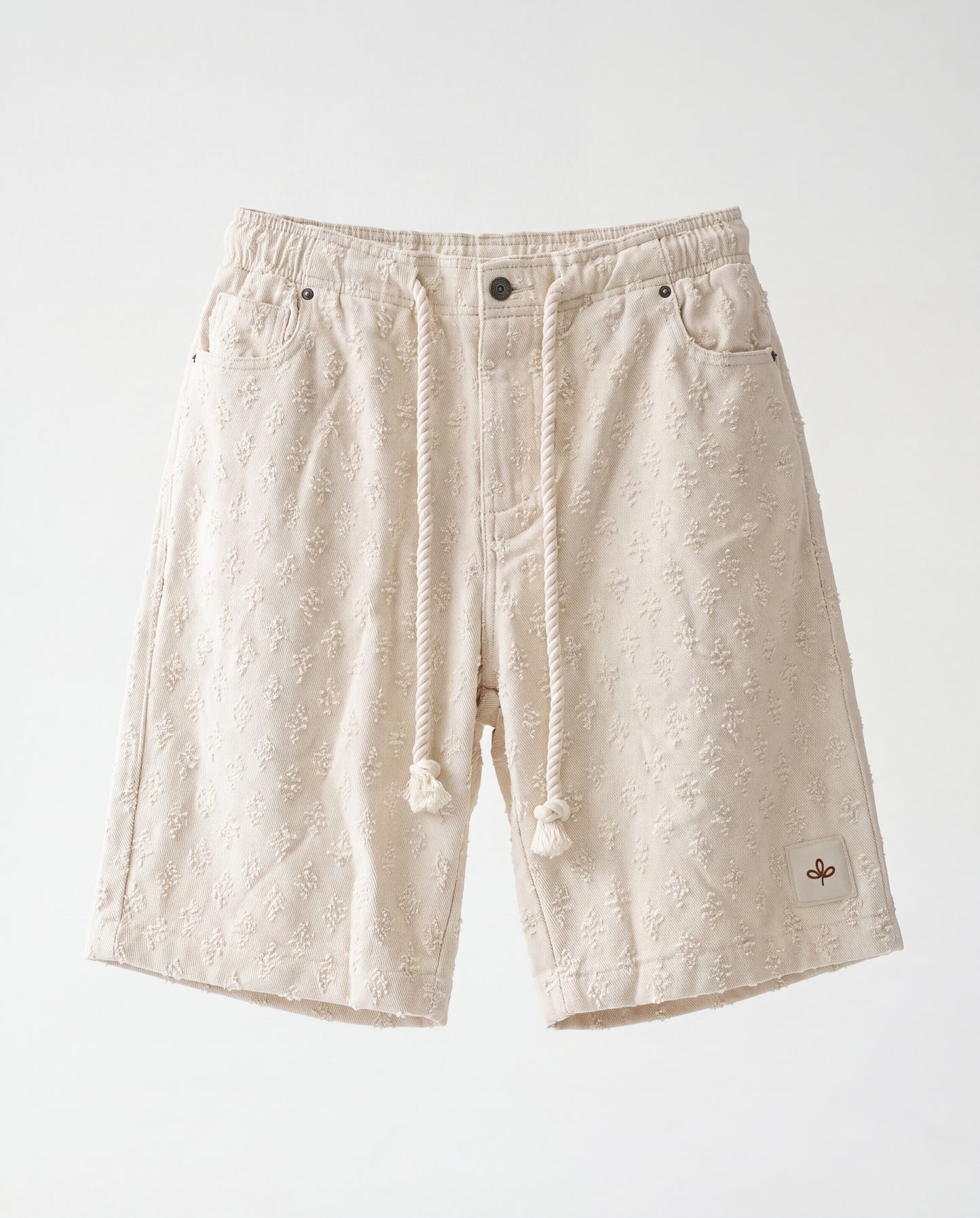 Short - Jeans Plusim Beige Dots