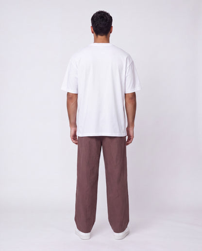 Pants- Linen balloon baggy Brown