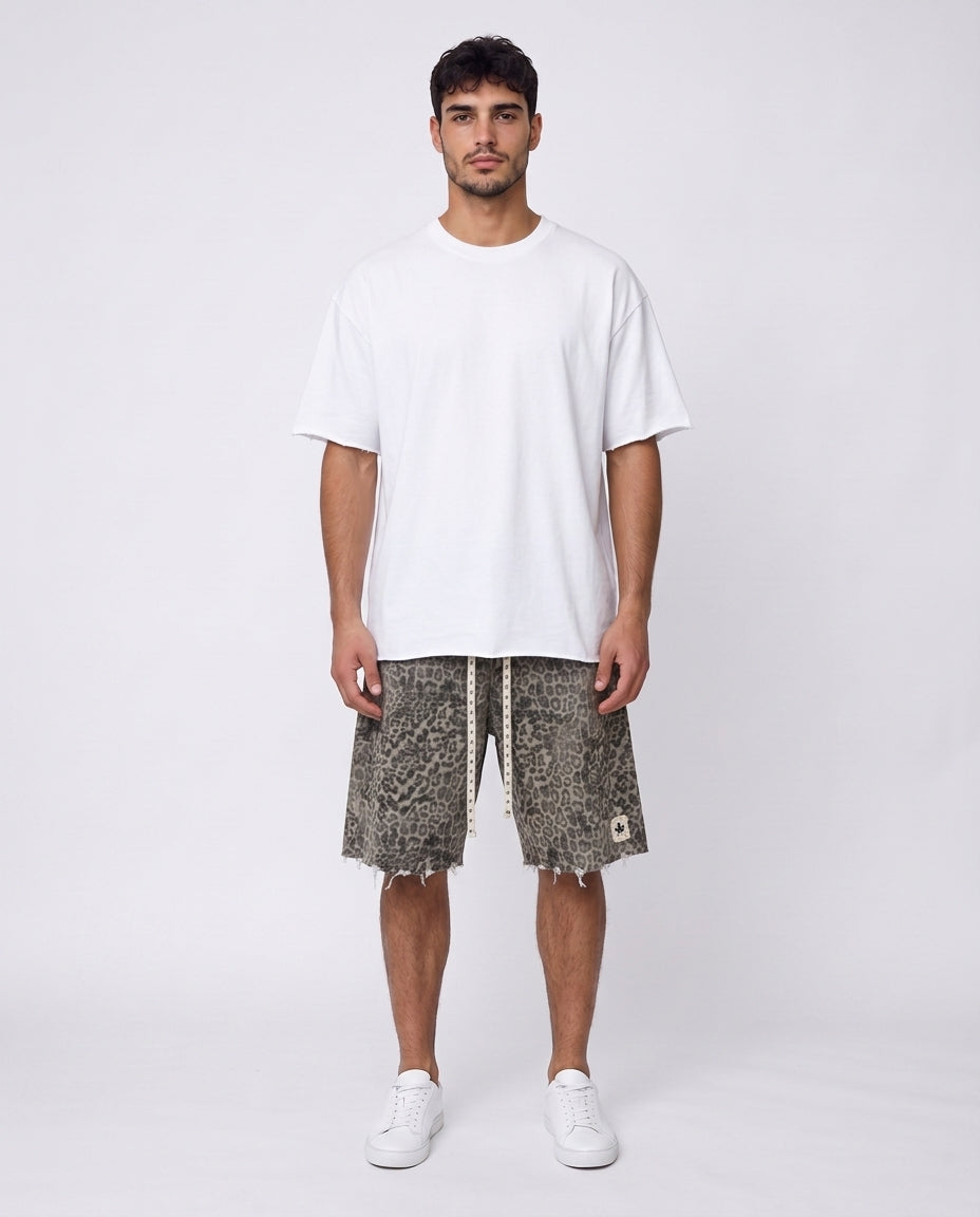 Short - Jeans 00 Leopard