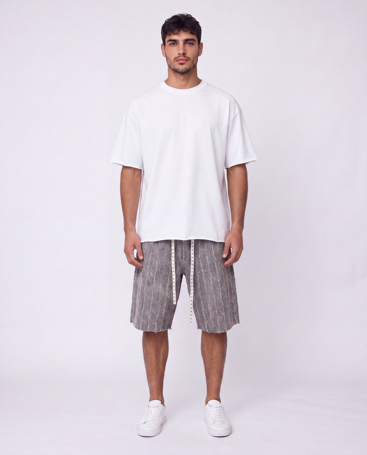 Short - Jeans Pastel Gray