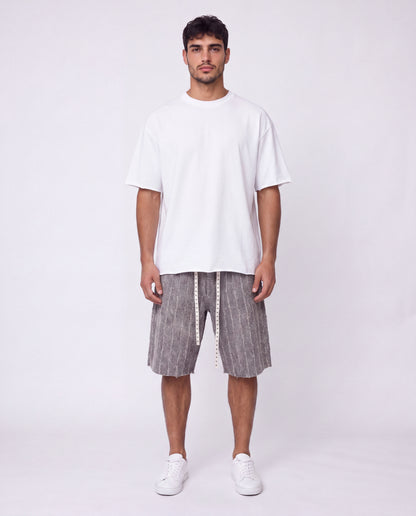 Short - Jeans Pastel Gray