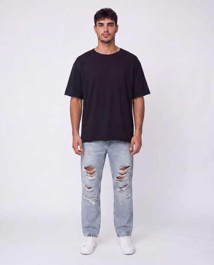 T-shirt- Oversize French teri Black