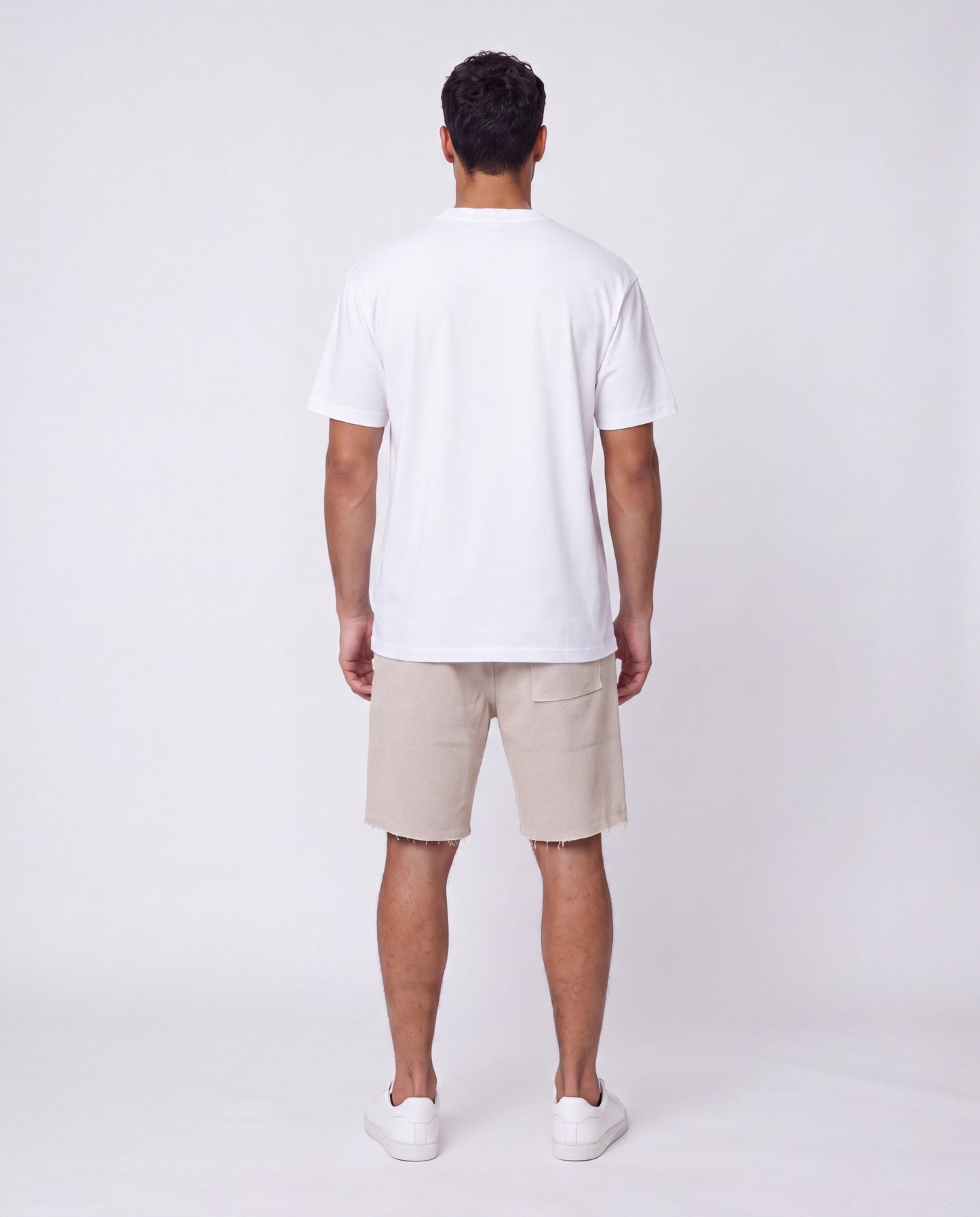 Short - Lines White and beige