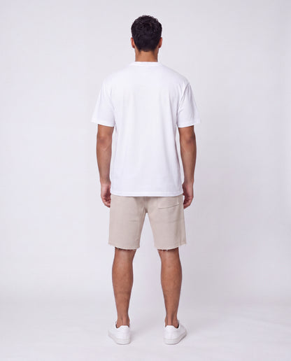 Short - Lines White and beige
