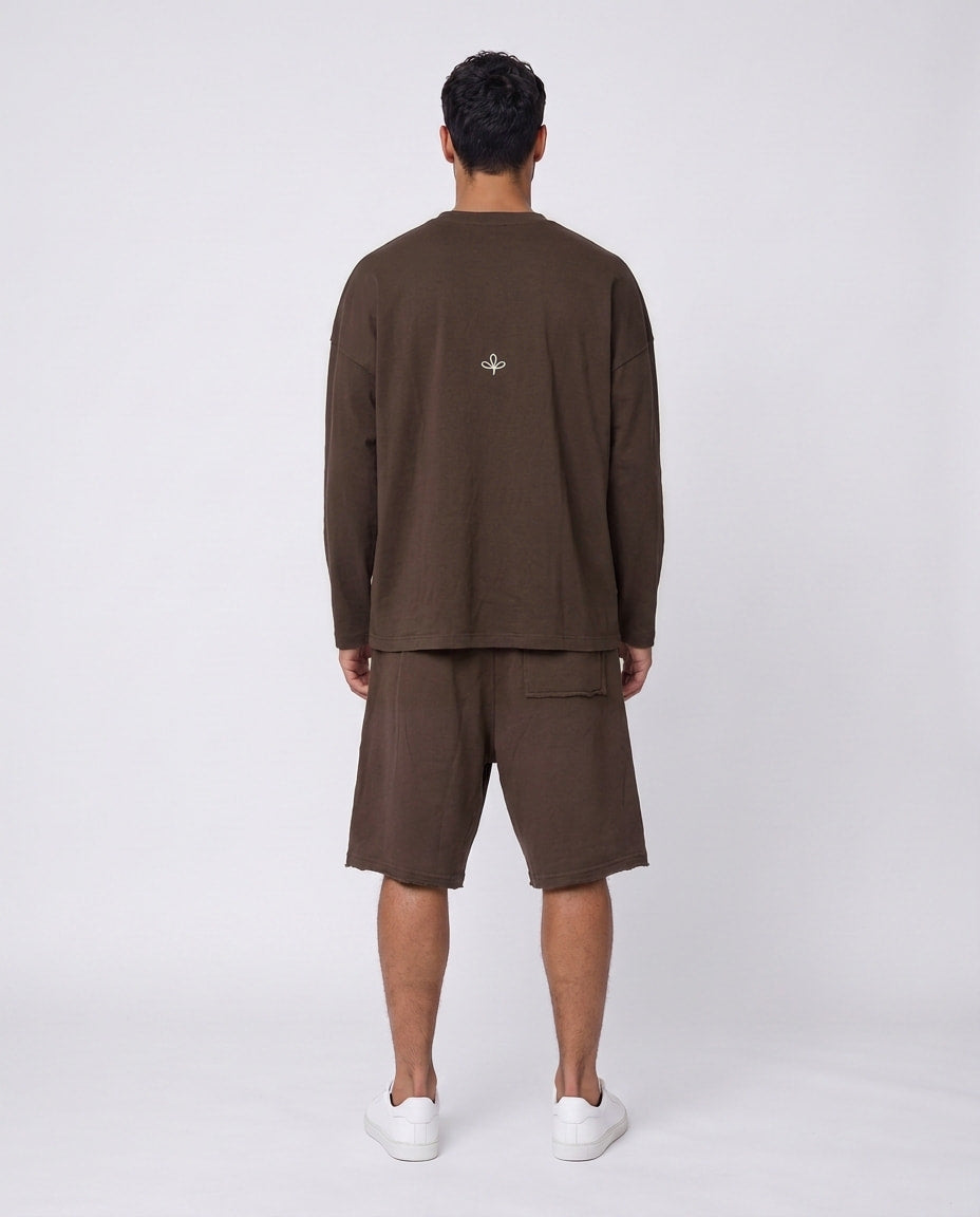 SHIRT- Raw Edge Brown