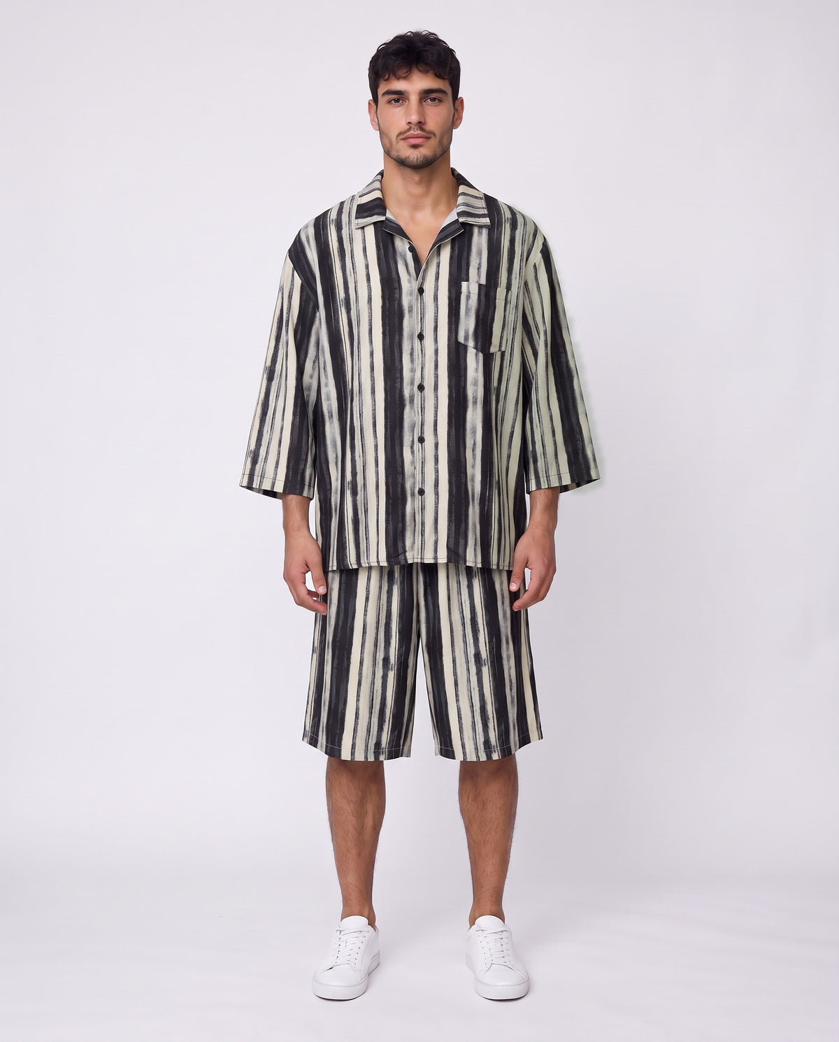Short - Set Stripes Black