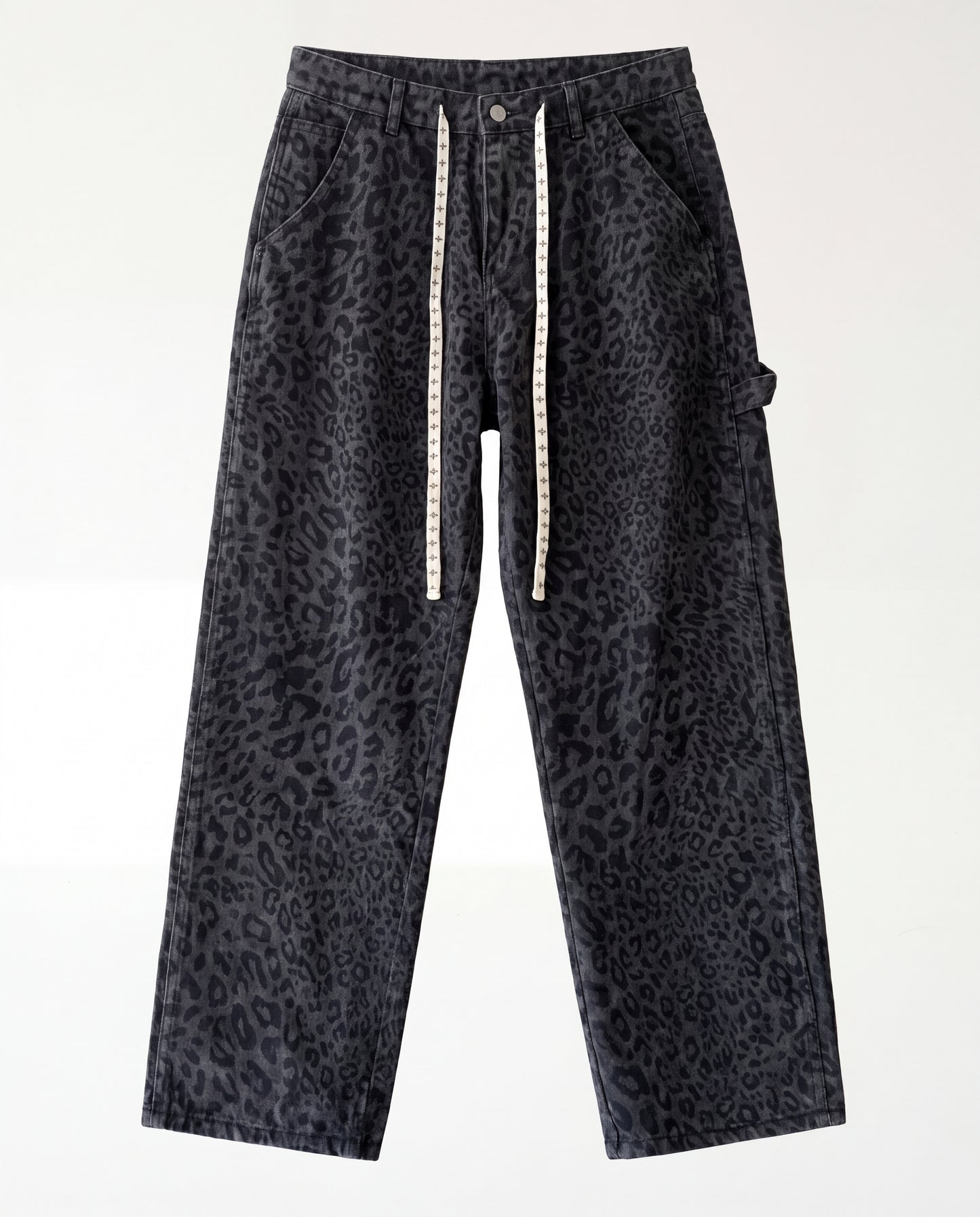Jeans -  Baggy Leopard Black