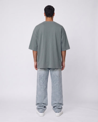 T-shirt- Oversize Wash Patch Blue
