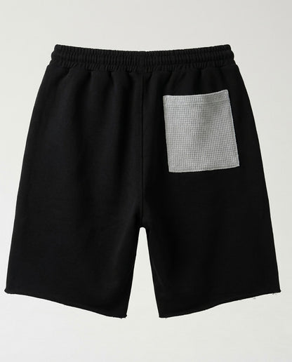 Short - Set Frayed Pocket Black