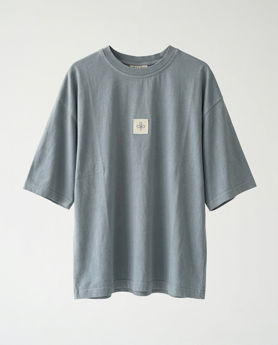 T-shirt- Oversize Wash Patch Blue