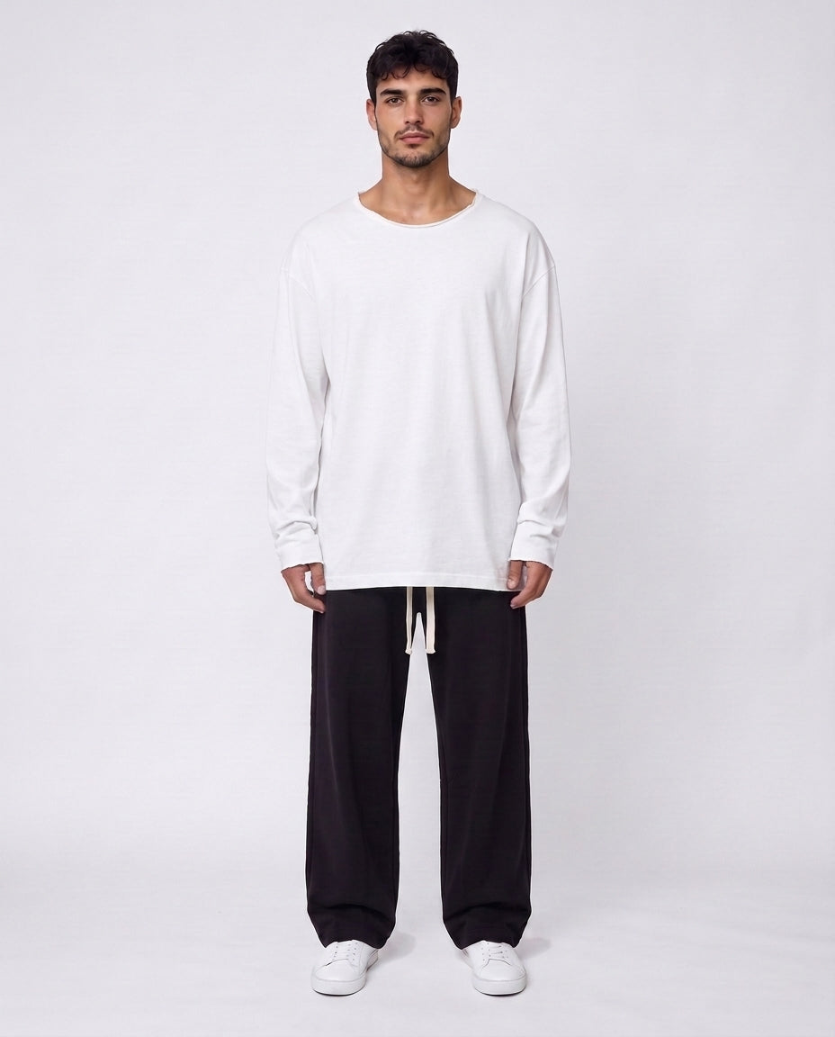 Long shirt- Liam Open White