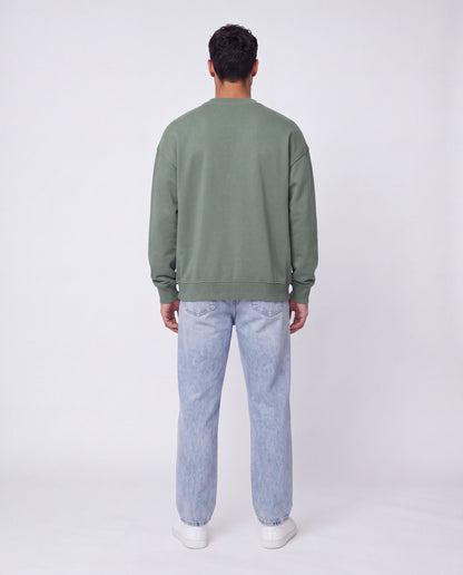 SWEATSHIRT OVERSIZE- Plain Green