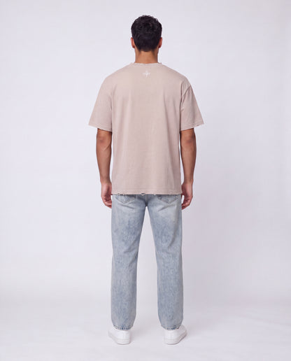 T-shirt Liam's linen rips Beige Pro