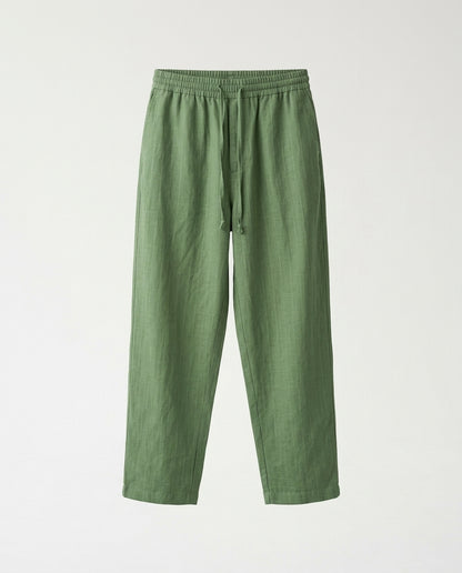 PANTS- Straight Plain Green