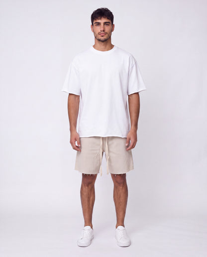 Short - Lines White and beige