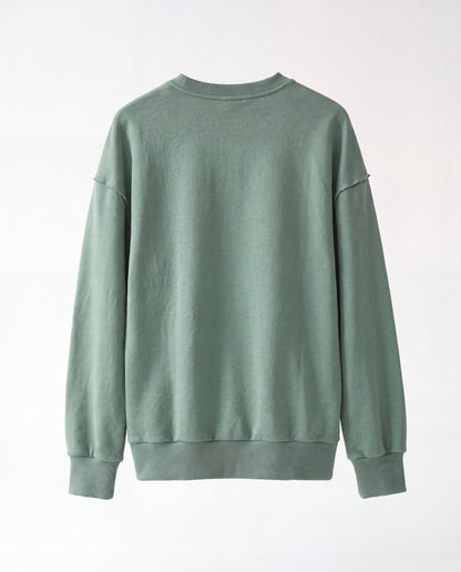 SWEATSHIRT OVERSIZE- Plain Green