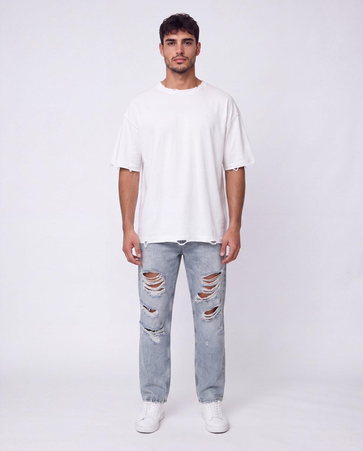 T-shirt Liam's linen rips White Pro