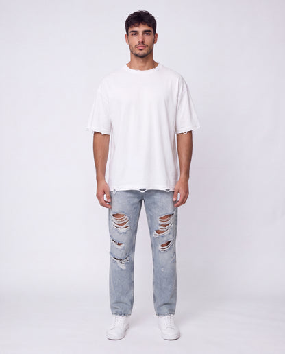 T-shirt Liam's linen rips White Pro