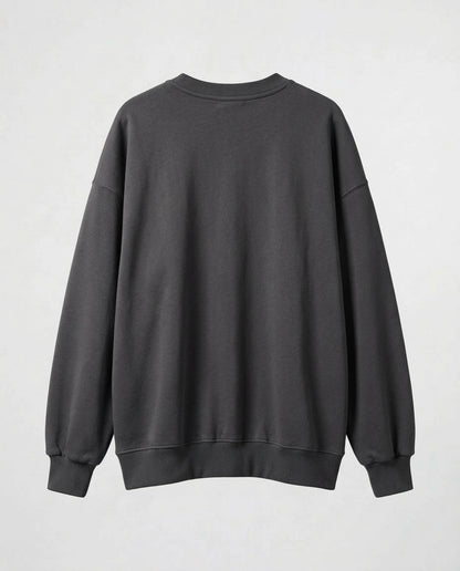 SWEATSHIRT OVERSIZE- Plain Dark Gray