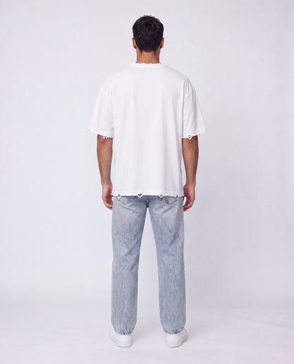T-shirt Liam's linen rips White Pro
