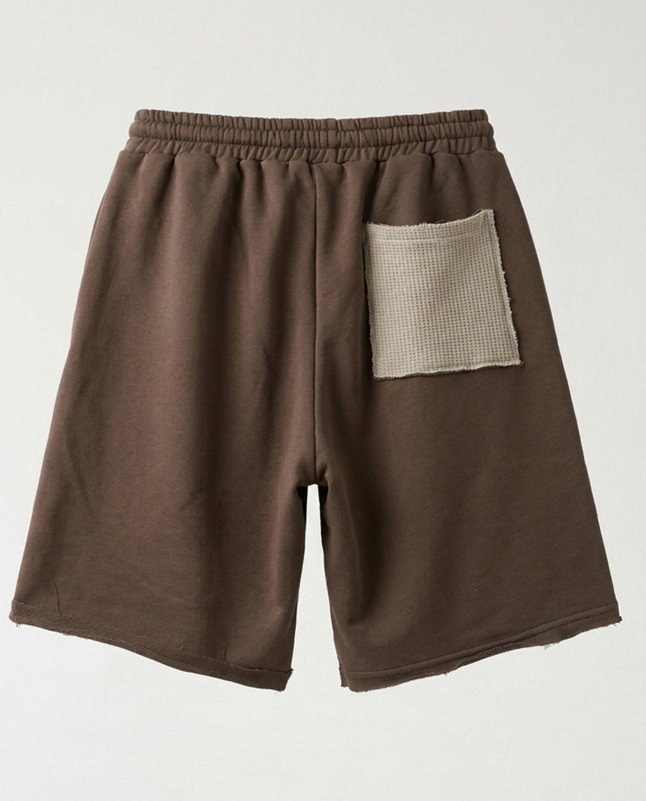Short - Set Frayed Pocket Brown
