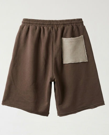 Short - Set Frayed Pocket Brown