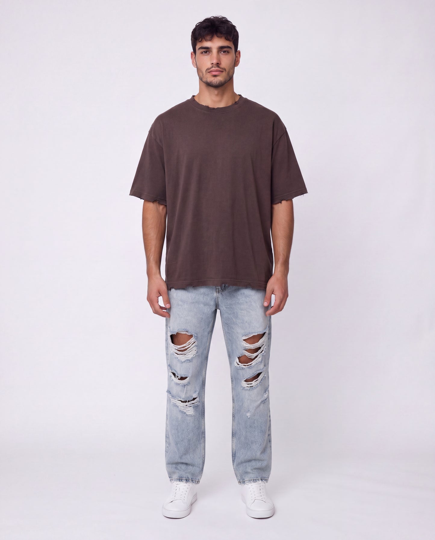 T-shirt Liam's linen rips Brown