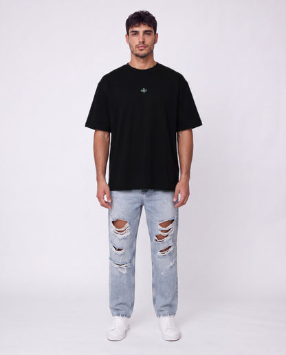 T-shirt- Oversize Streets Black