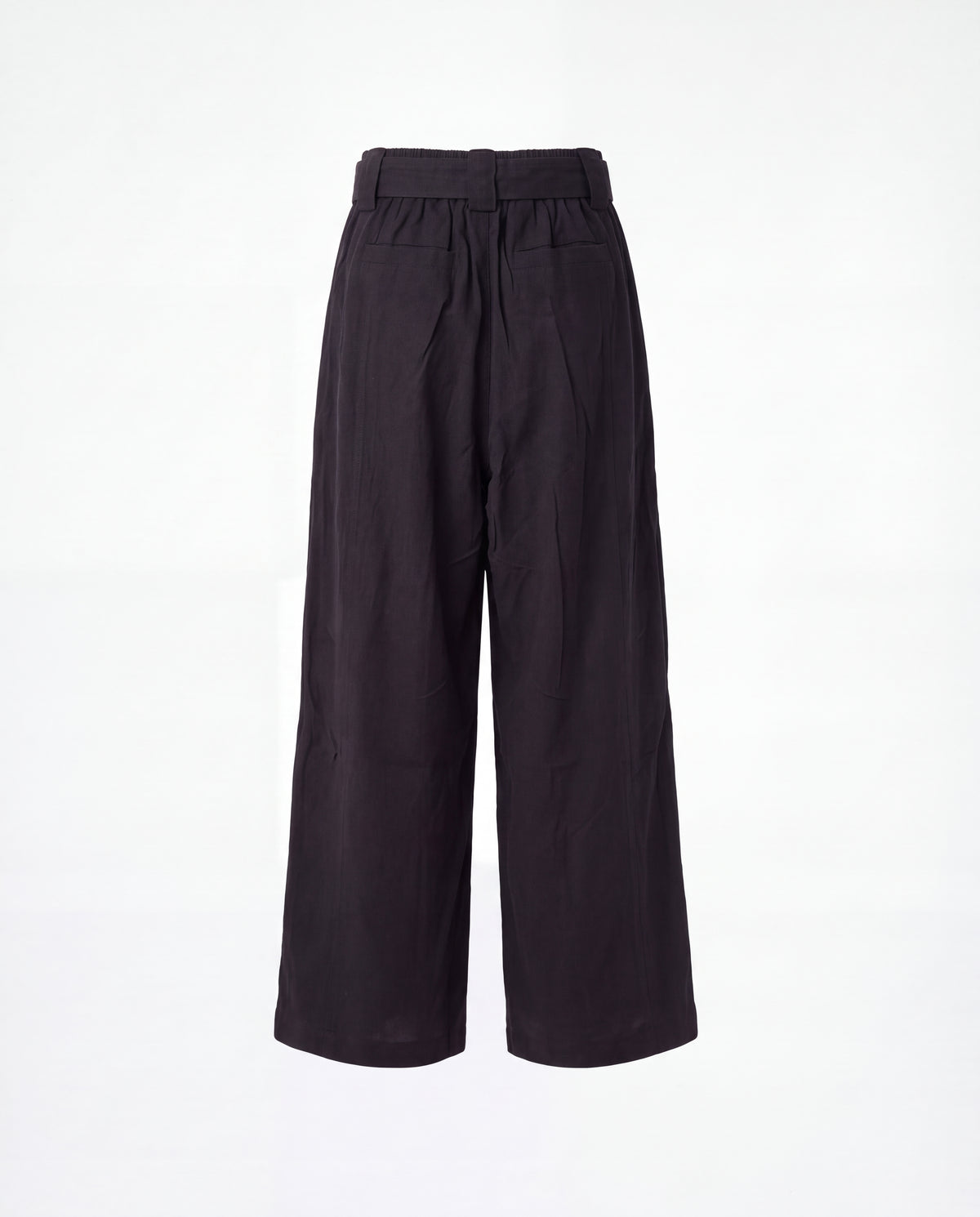 Pants- Linen balloon baggy Black