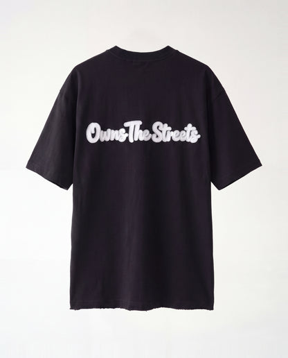 T-shirt- Oversize Streets Black