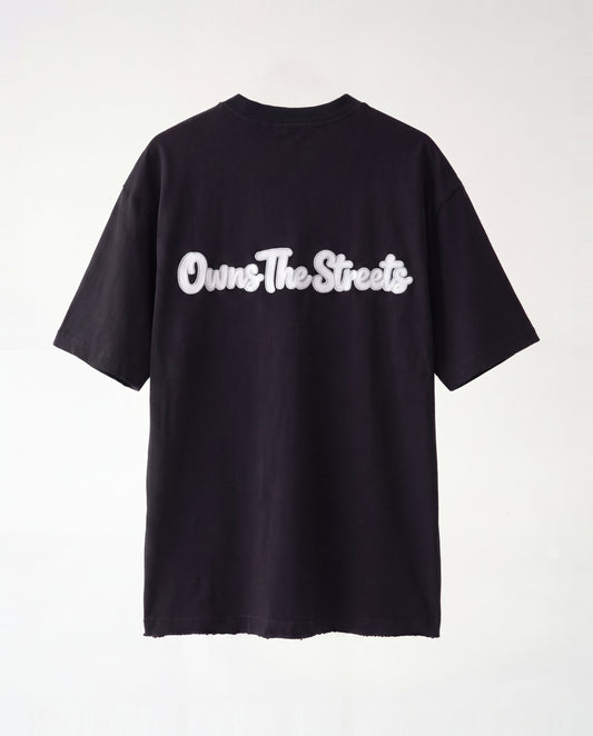 T-shirt- Oversize Streets Black